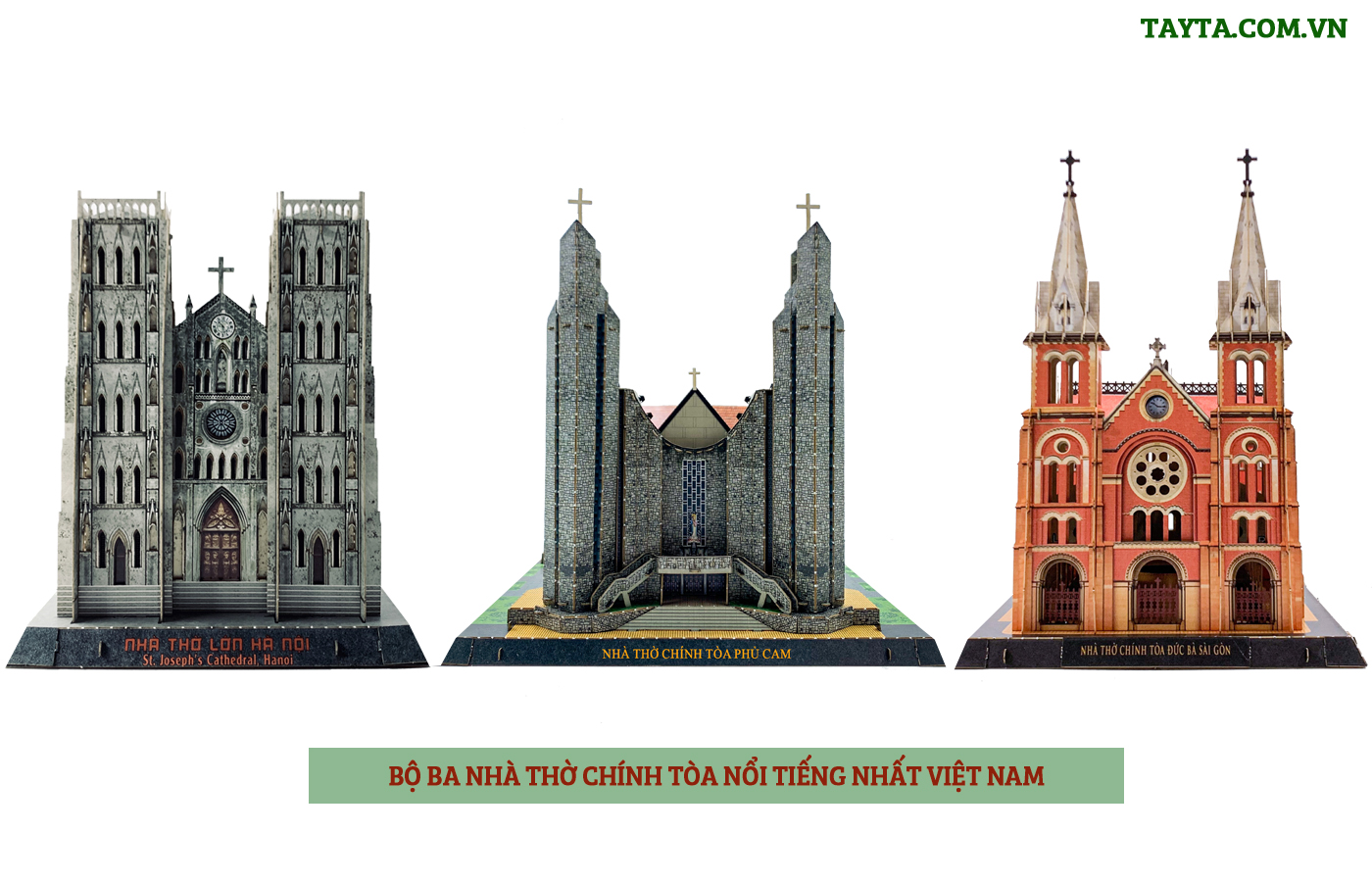 Bộ ba Nhà thờ Chính tòa đẹp nổi tiếng nhất Việt Nam