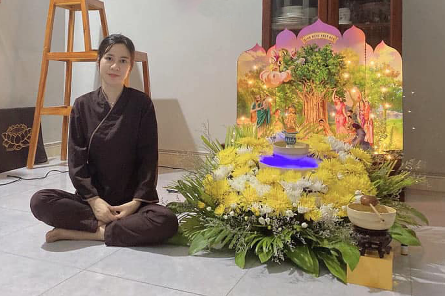 mô hình vườn lâm tỳ ni trang trí Phật Đản tại gia