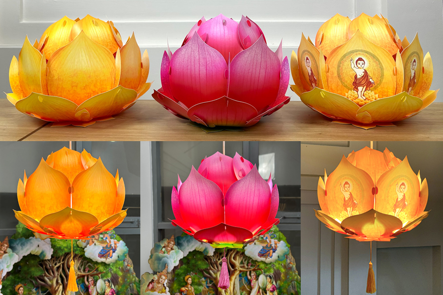 lồng đèn hoa sen trang trí Phật Đản mới nhất