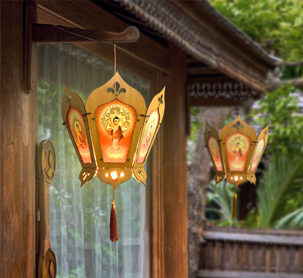 Lồng đèn Hoa Sen Gỗ thích hợp làm quà tặng cho Nhà chùa, người tu hành