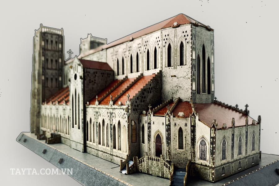 mô hình 3d nhà thờ lớn hà nội