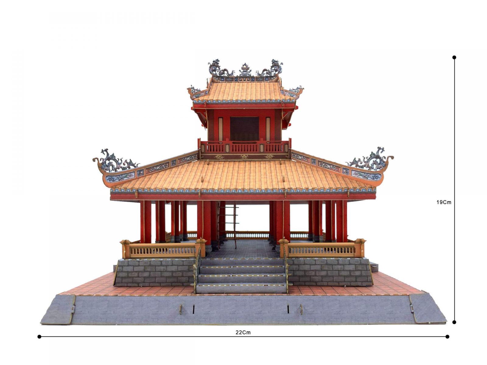 Mặt sau của công trình Mô hình 3D Phu Văn Lâu - TAYTA