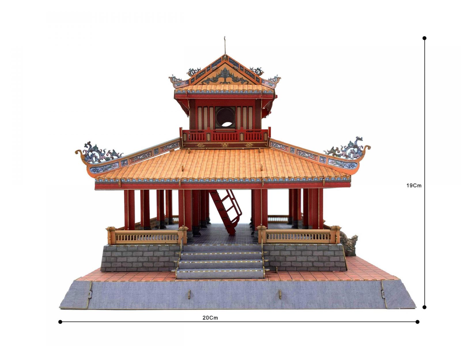 Mặt tiền Mô hình 3D Phu Văn Lâu trong Phiên bản tự lắp ráp