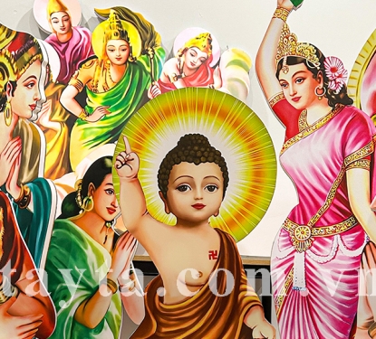 Bộ Nhân Vật Vườn Lâm Tỳ Ni Cỡ Lớn Bằng Người Thật