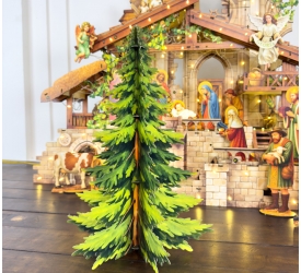 Cây Thông Xanh Trang Trí Giáng Sinh  41cm Giấy 2 Lớp - TAYTA