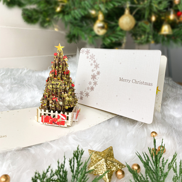 [Màu Đỏ] Thiệp 3D Christmas Trees Trang Trí Giáng Sinh - TAYTA