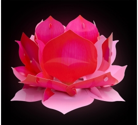 42cm - Lồng Đèn Hoa Sen Phật Giáo Mới Nhất - Màu Hồng