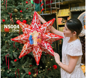 [NS004] 72cm - Lồng Đèn Ngôi Sao Trang Trí Giáng Sinh Cỡ Lớn Đẹp Rực Rỡ - TAYTA