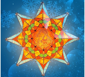 [74cm-KÍNH MÀU] Lồng Đèn Ngôi Sao Trang Trí Giáng Sinh Cỡ Lớn Phong Cách Gothic Sang Trọng