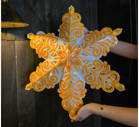 [NS003] 51cm - Lồng Đèn Ngôi Sao Vàng Cách Điệu Trang Trí Giáng Sinh - TAYTA