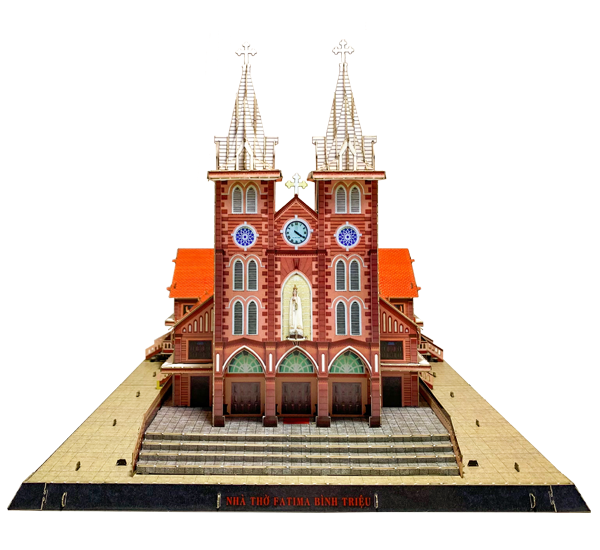 Bộ lắp ráp Mô hình giấy 3D Nhà thờ Fatima Bình Triệu (Sài Gòn)
