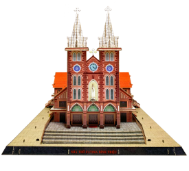 Bộ lắp ráp Mô hình giấy 3D Nhà thờ Fatima Bình Triệu (Sài Gòn)
