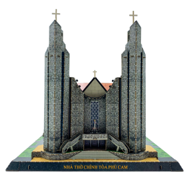 Bộ lắp ráp Mô hình giấy 3D Nhà thờ Chính Tòa Phủ Cam Huế