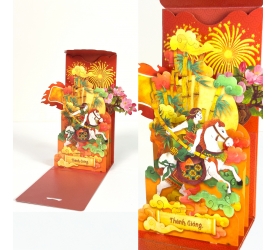 Set 6 Bao Lì Xì 3D Popup TAYTA Phong Cách Tranh Dân Gian Việt Nam